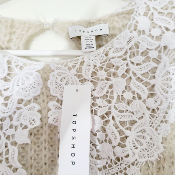 TopShop bulky sweater, lace color, balloon sleeve chunky and soft - Picture 5 of 6